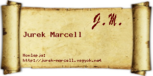 Jurek Marcell névjegykártya
